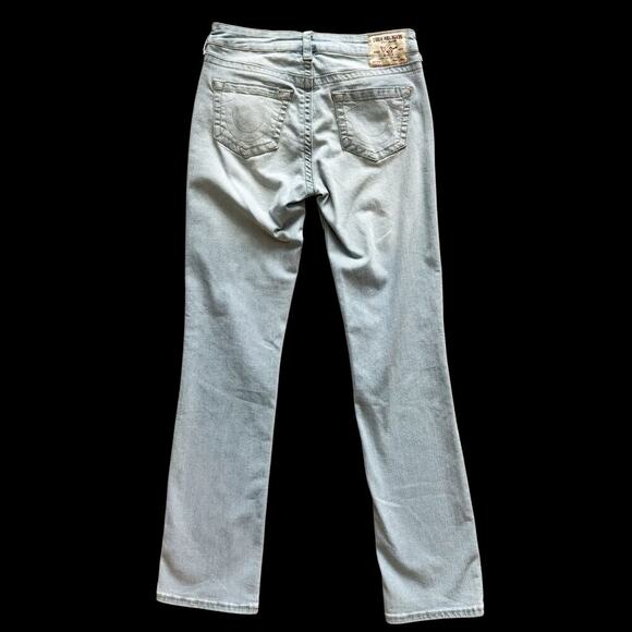 True Religion Billie Jeans Womens 28 Light Wash Mid Rise Straight Denim Pants - Picture 12 of 16